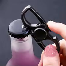 Multifunctional Fidget Spinner & Bottle Opener – Black/Silver