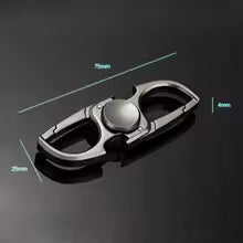 Multifunctional Fidget Spinner & Bottle Opener – Black/Silver
