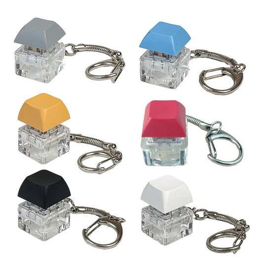 Mechanical Keycap Fidget Keychain – Anti-Stress Button Spinner
