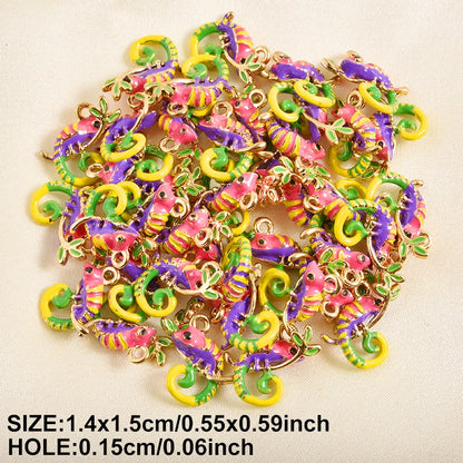 Cute Animal Enamel Charm Pack – Kawaii Keychain Pendants