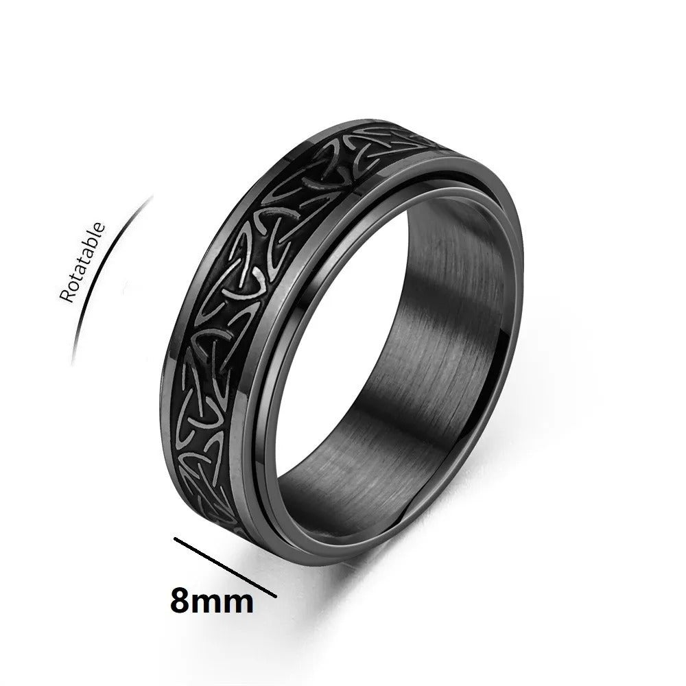 Viking Rune Spinner Ring