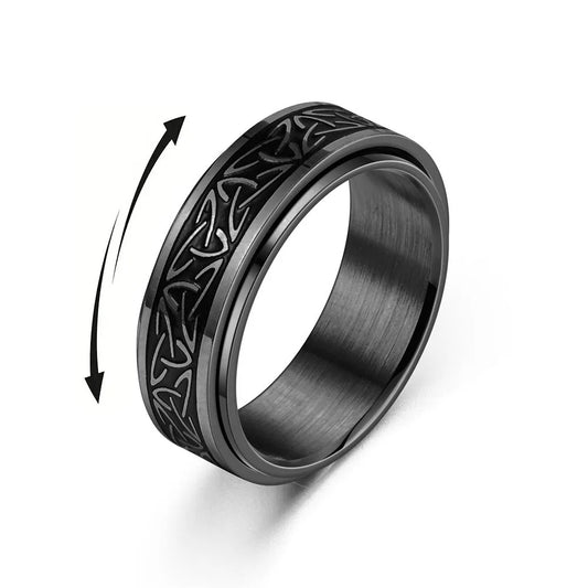 Viking Rune Spinner Ring