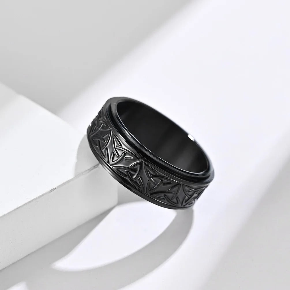 Viking Rune Spinner Ring