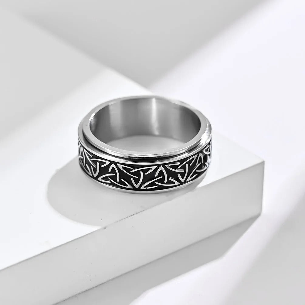 Viking Rune Spinner Ring