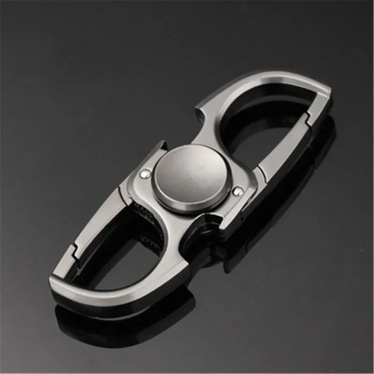 Multifunctional Fidget Spinner & Bottle Opener – Black/Silver