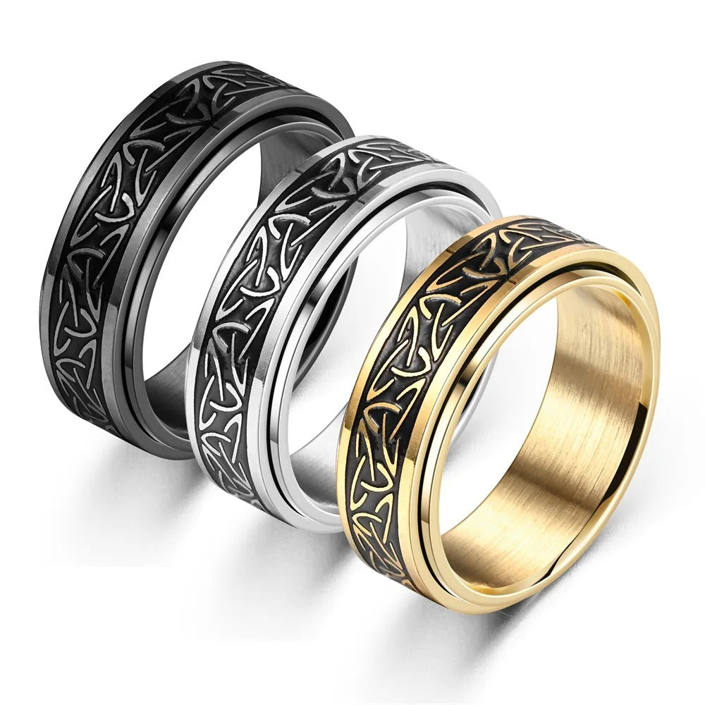Viking Rune Spinner Ring