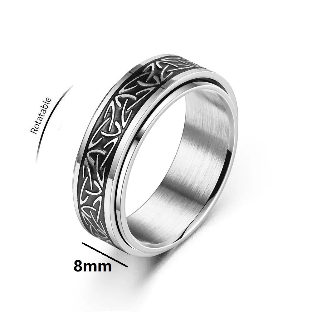 Viking Rune Spinner Ring
