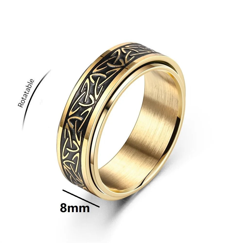 Viking Rune Spinner Ring